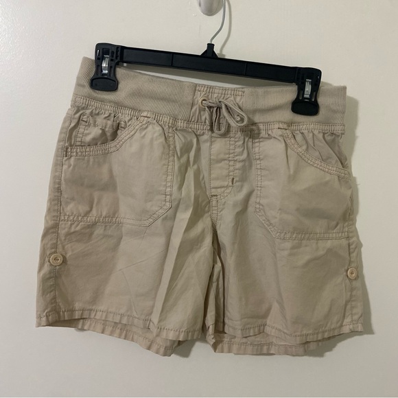 Justice Other - Justice Tan Beige Khaki Girls Cotton Cargo Shorts Size 14 1/2